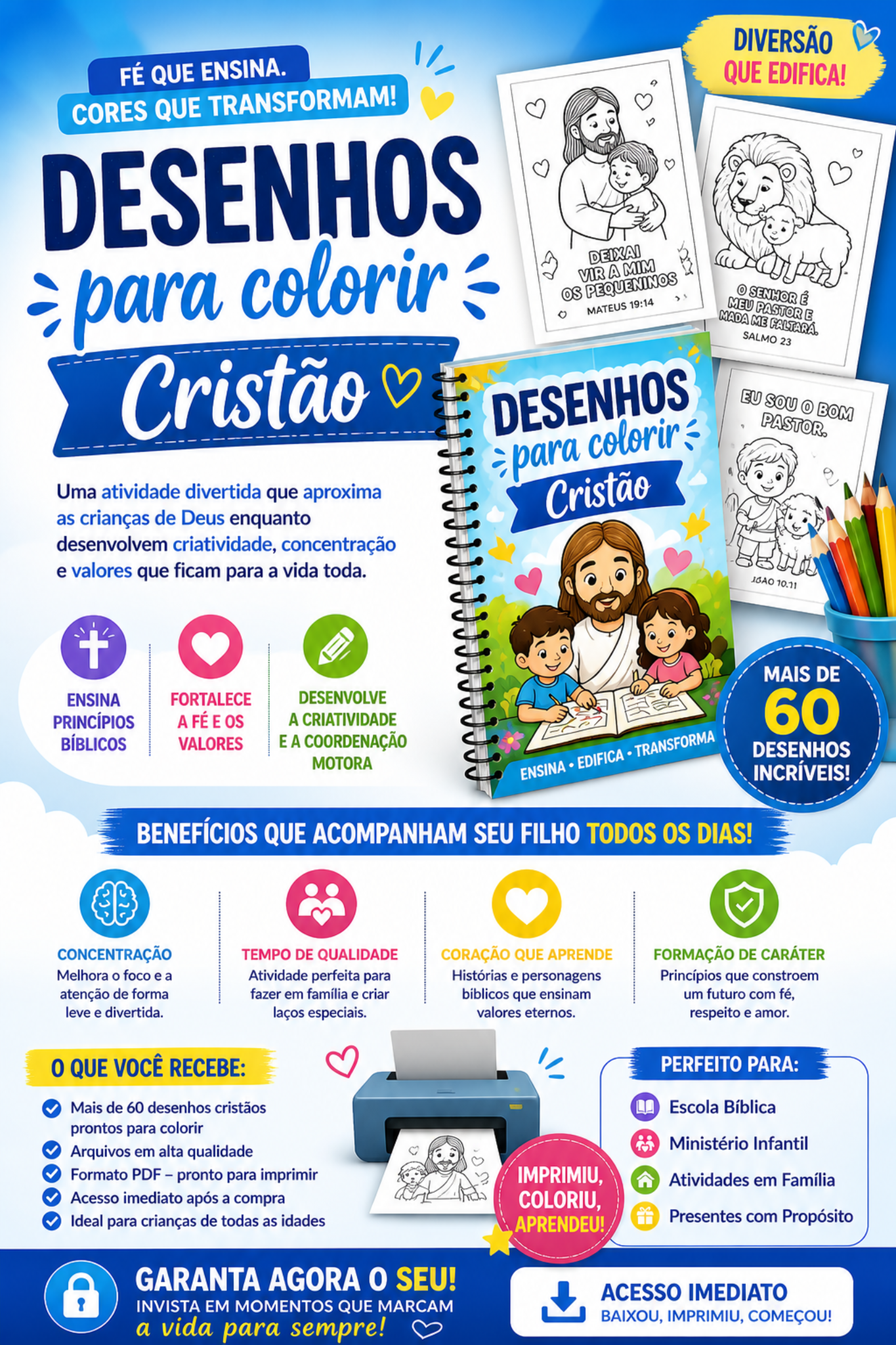 Desenhos para colorir cristão